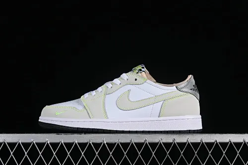 All categories Air Jordan Jordan series basketball shoes Air Jordan 1 Low Z version Air Jordan 1 Low OG AJ1 Joe 1 apple green color low-top basketball shoes DM7837-103